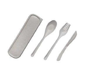 מארז סכו״ם אקולוגי מחיטה בקופסה